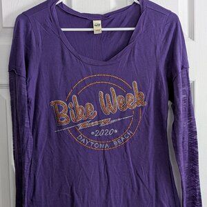 Ladies Daytona Beach Gold Bling Bike Week Top